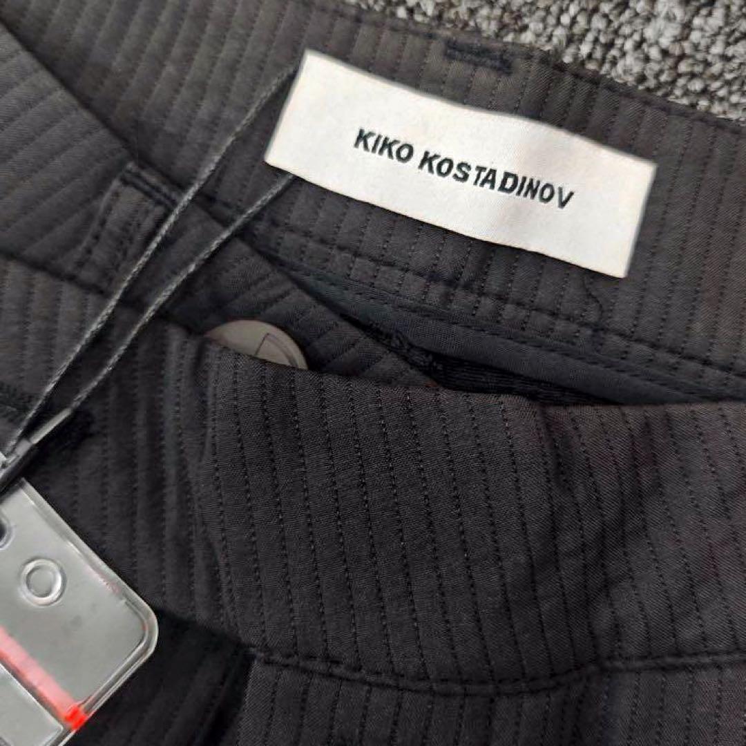 美品KiKo kostadinov ビジュー付き黒ワイドパンツ トラウザー 44