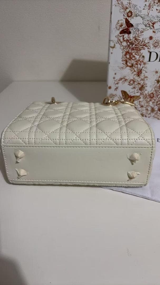 ホワイト 花柄刺繍 パーティーバッグ