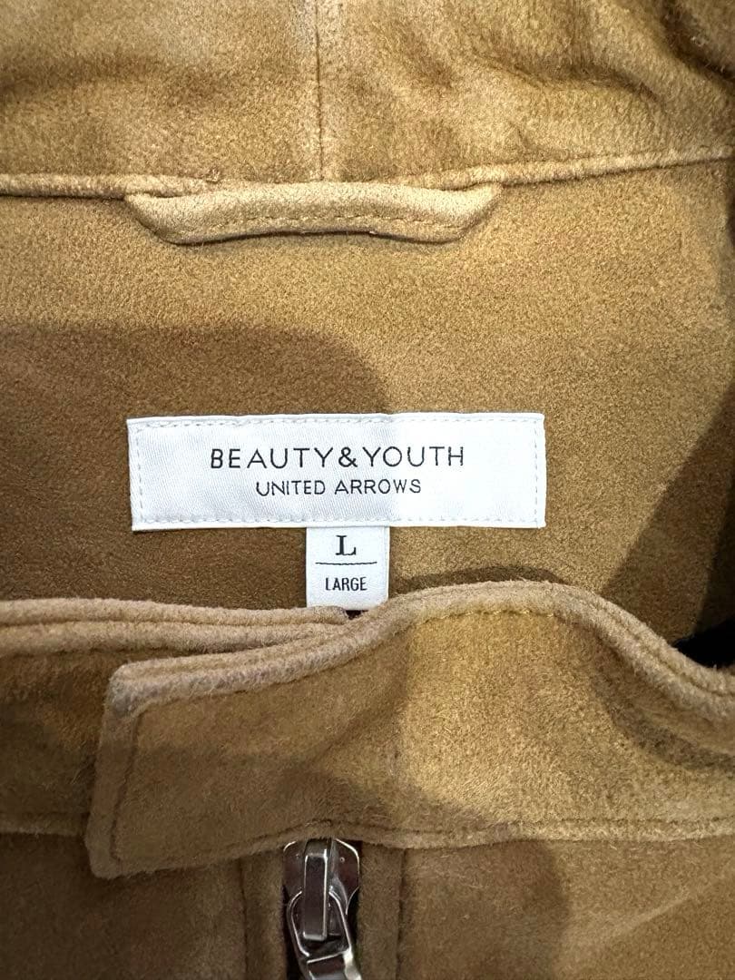 BEAUTY&YOUTH スエード スウェード シングル ライダース ジャケット