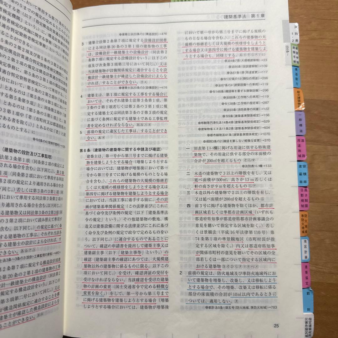 総合資格学院 一級建築士 法令集(線引き済み)