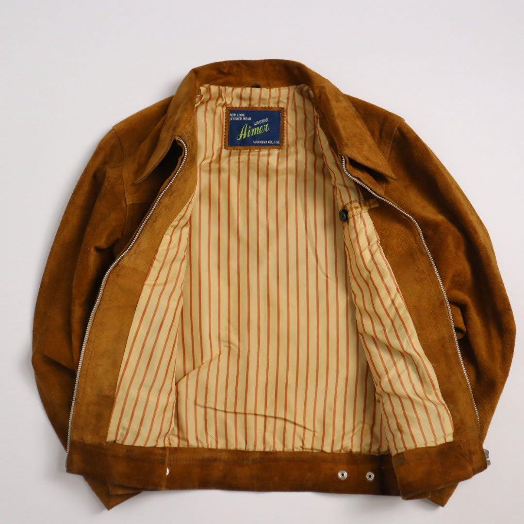 Vintage 70s スウェード レザー トラッカージャケット スイングトップ