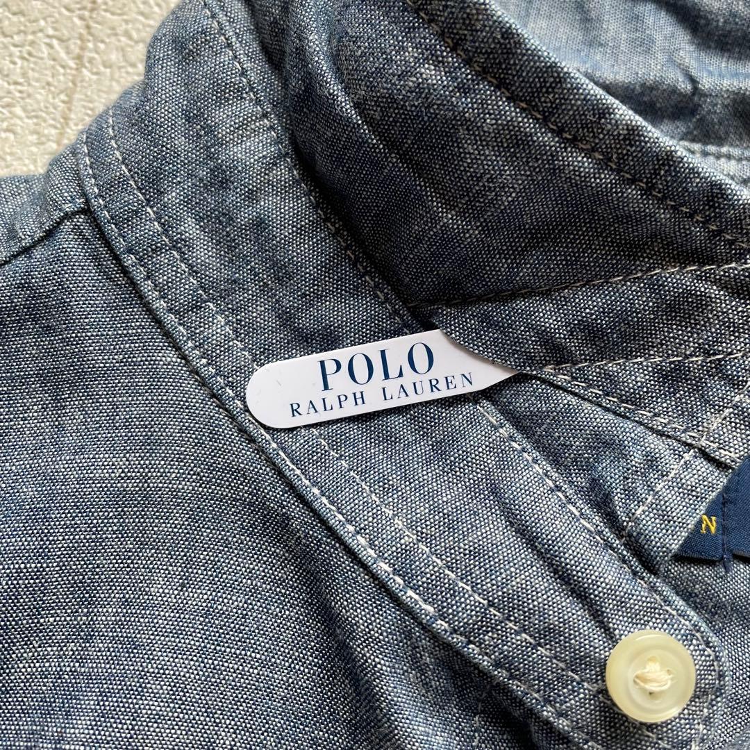 現行　POLO RALPHLAUREN シャンブレーシャツワンピース ベルト付