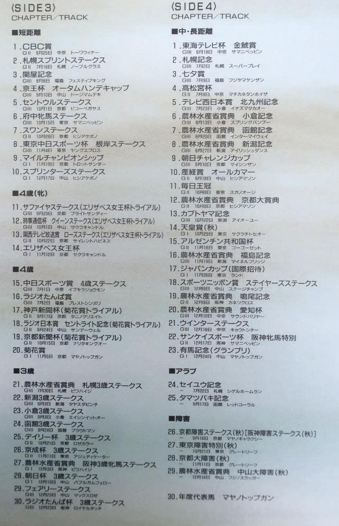 中央競馬LD年鑑【1995年度・レーザディスク】