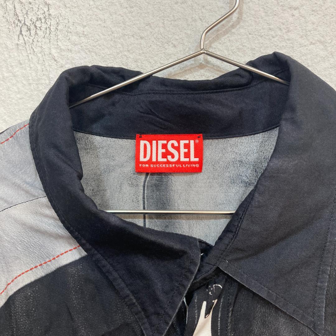☆高級モデル レーヨン100%☆ ディーゼル DIESELトロンプルイユ シャツ