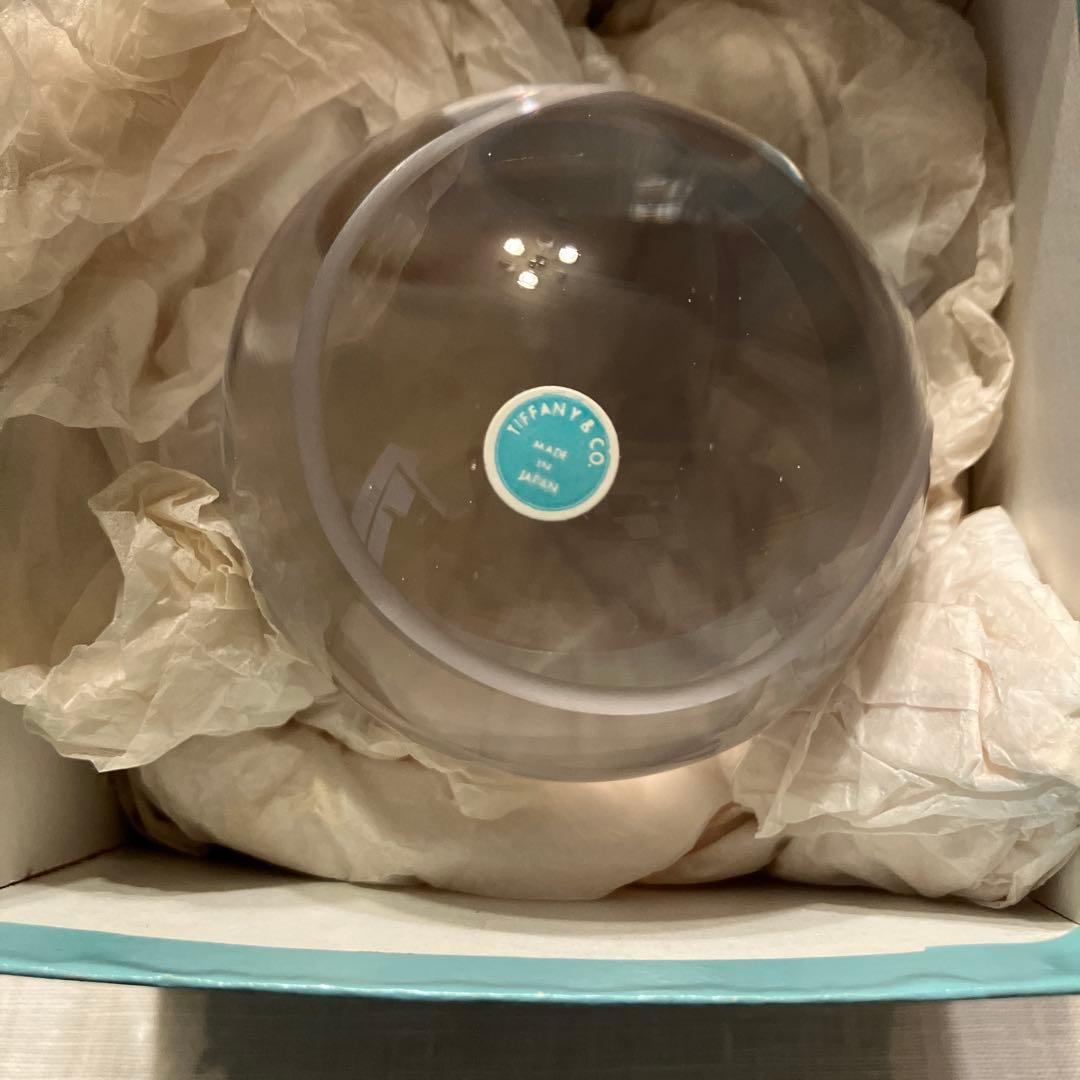Tiffany & Co. クリスタル製　野球ボール型ペーパーウエイト