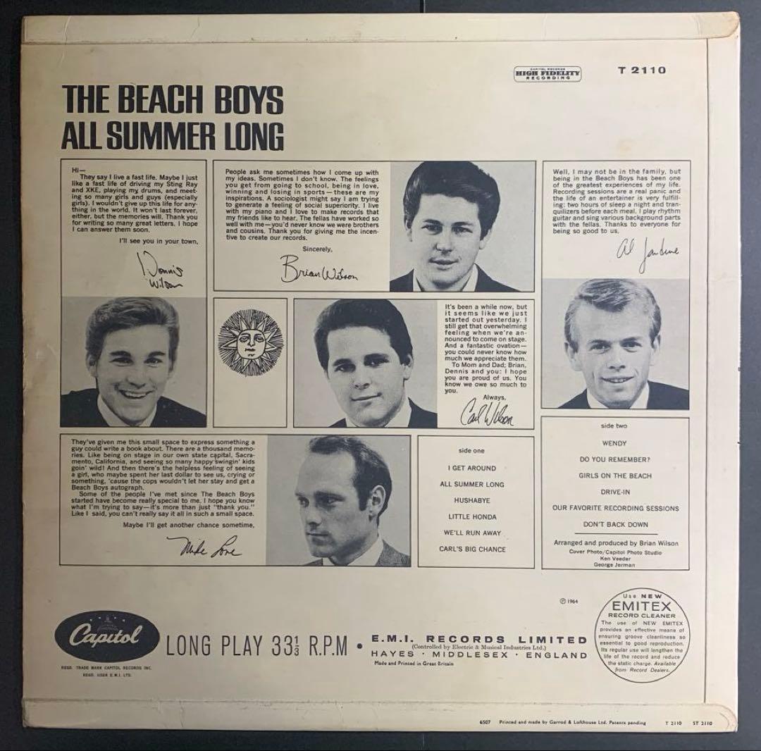 The Beach Boys / All Summer Long UK盤LP