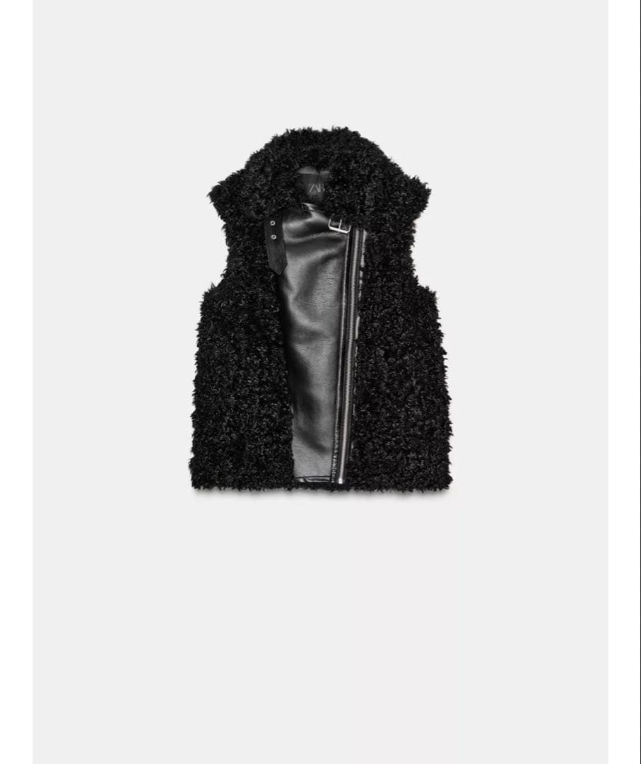ZARA ザラ　リバーシブルベスト ZW COLLECTION ブラック　S