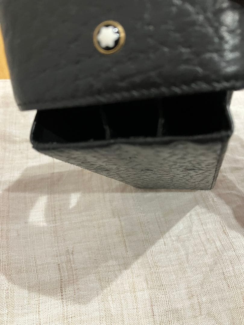 値下げモンブラン黒 レザー ペンケース美品