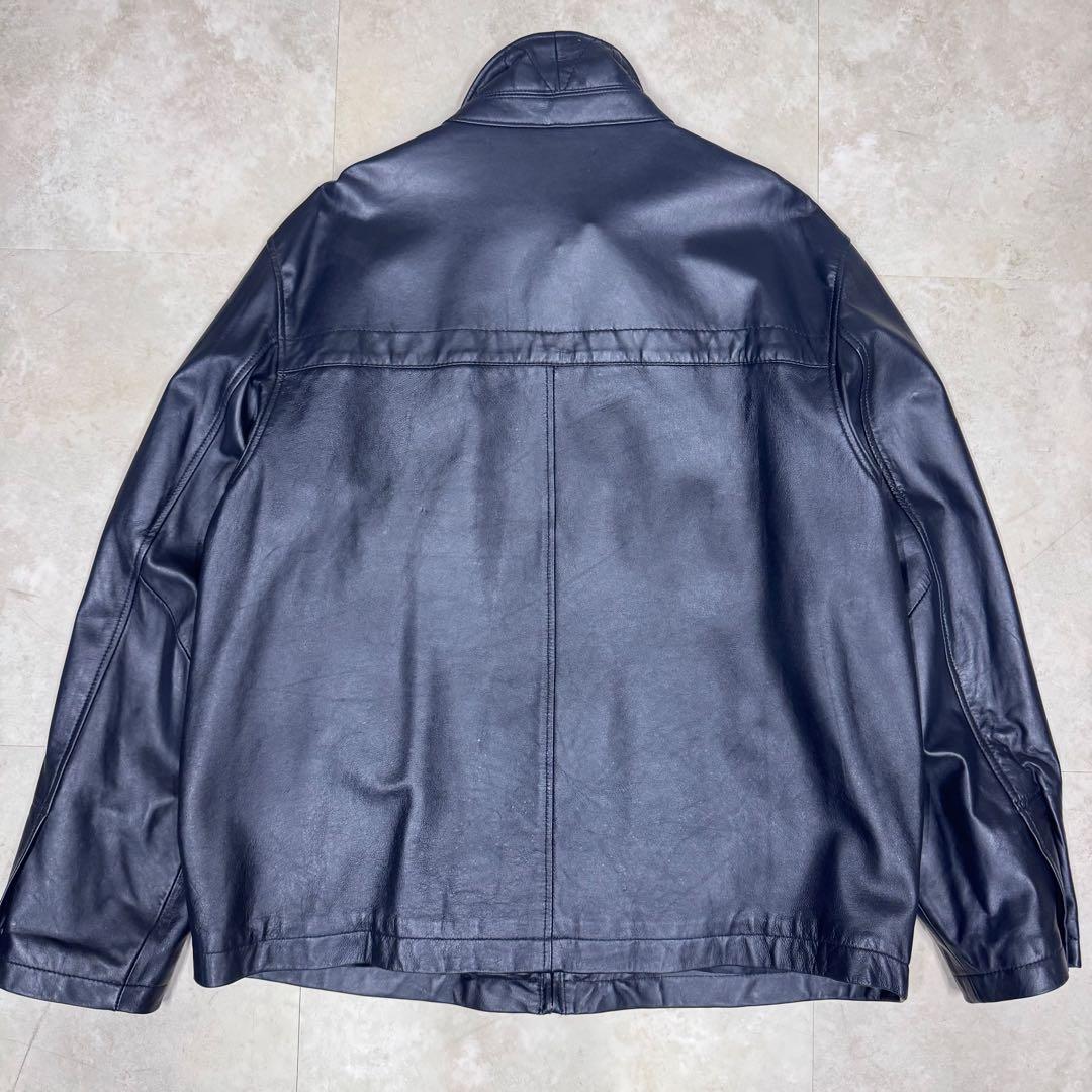 90s コロンビア リアルレザージャケット ブラック XL シングル