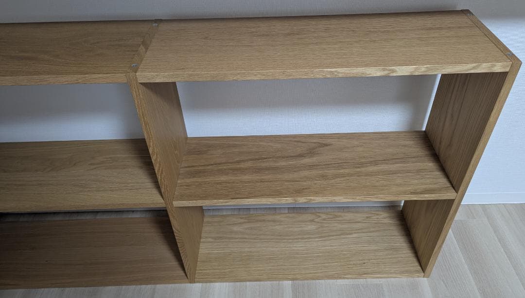 無印良品 スタッキングシェルフ・ワイド・２段・オーク材＋追加2段