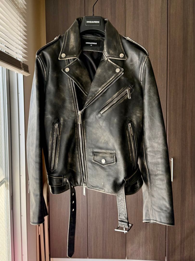 ディーン　DSQUARED2 ライダースジャケット サイズ50 ブラック