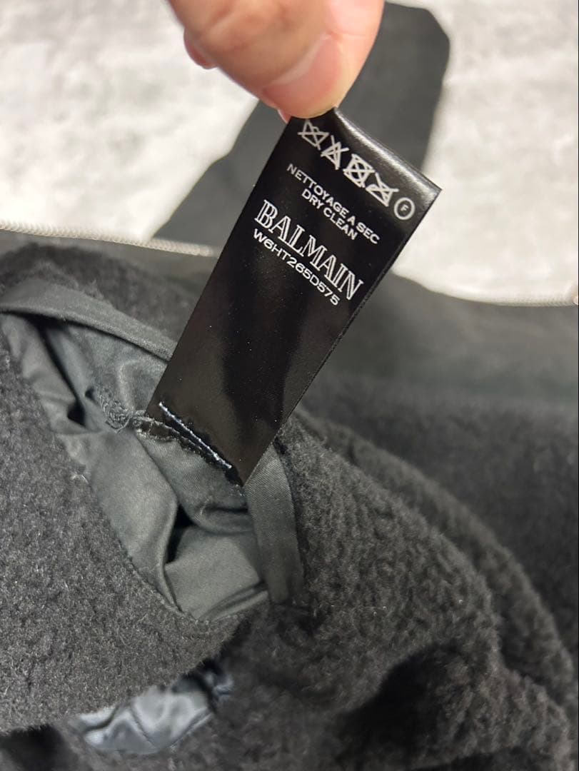 Balmain Homme AW16 ワックス　ボア　ライダースジャケット