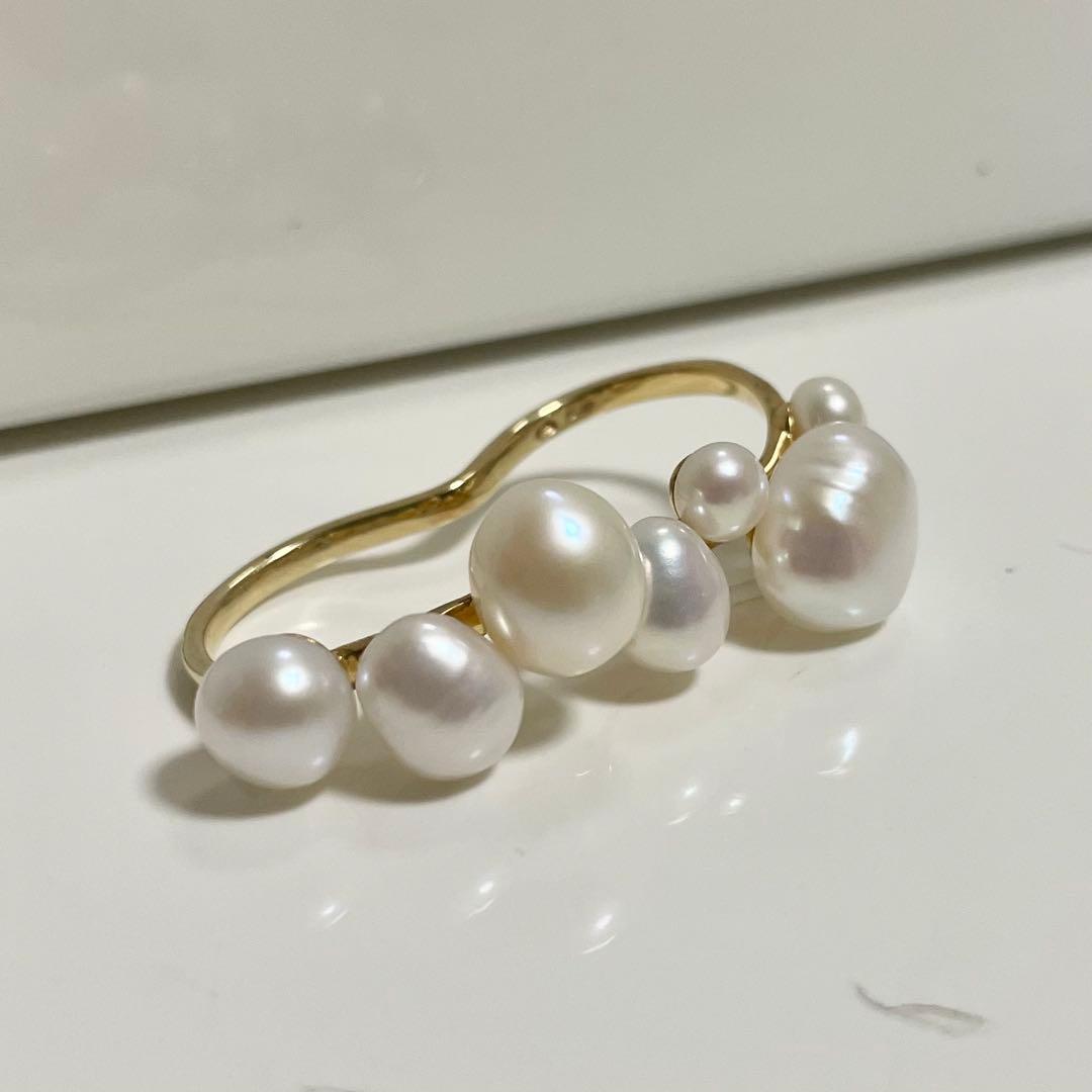 【新品未使用】STELLAR HOLLYWOOD バブルパールボリュームリング
