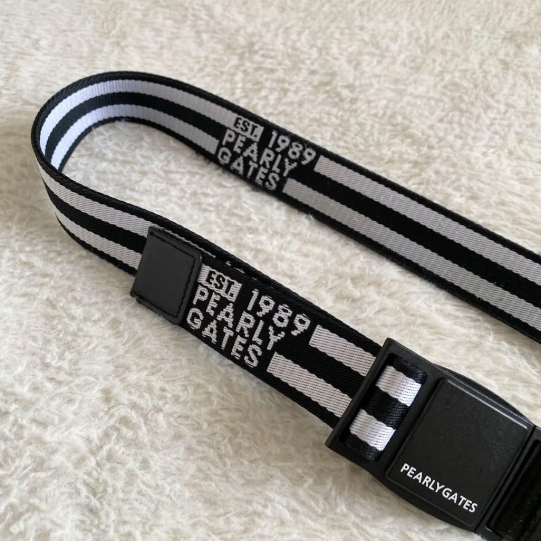 【美品】パーリーゲイツ　ゴルフ　ベルト　マグネットバックル　ロゴ　ライン