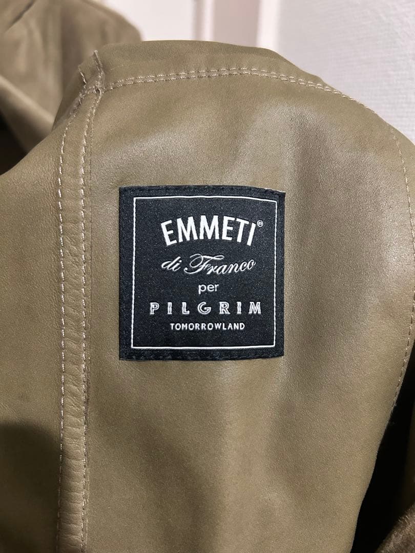 EMMETI ダブルブレストジャケット L size ラムレザー