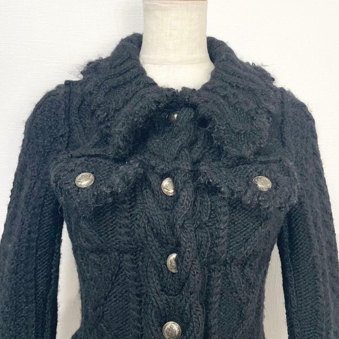 y2k❤️ BURBERRY BLUE LABEL ケーブルmixニットジャケット