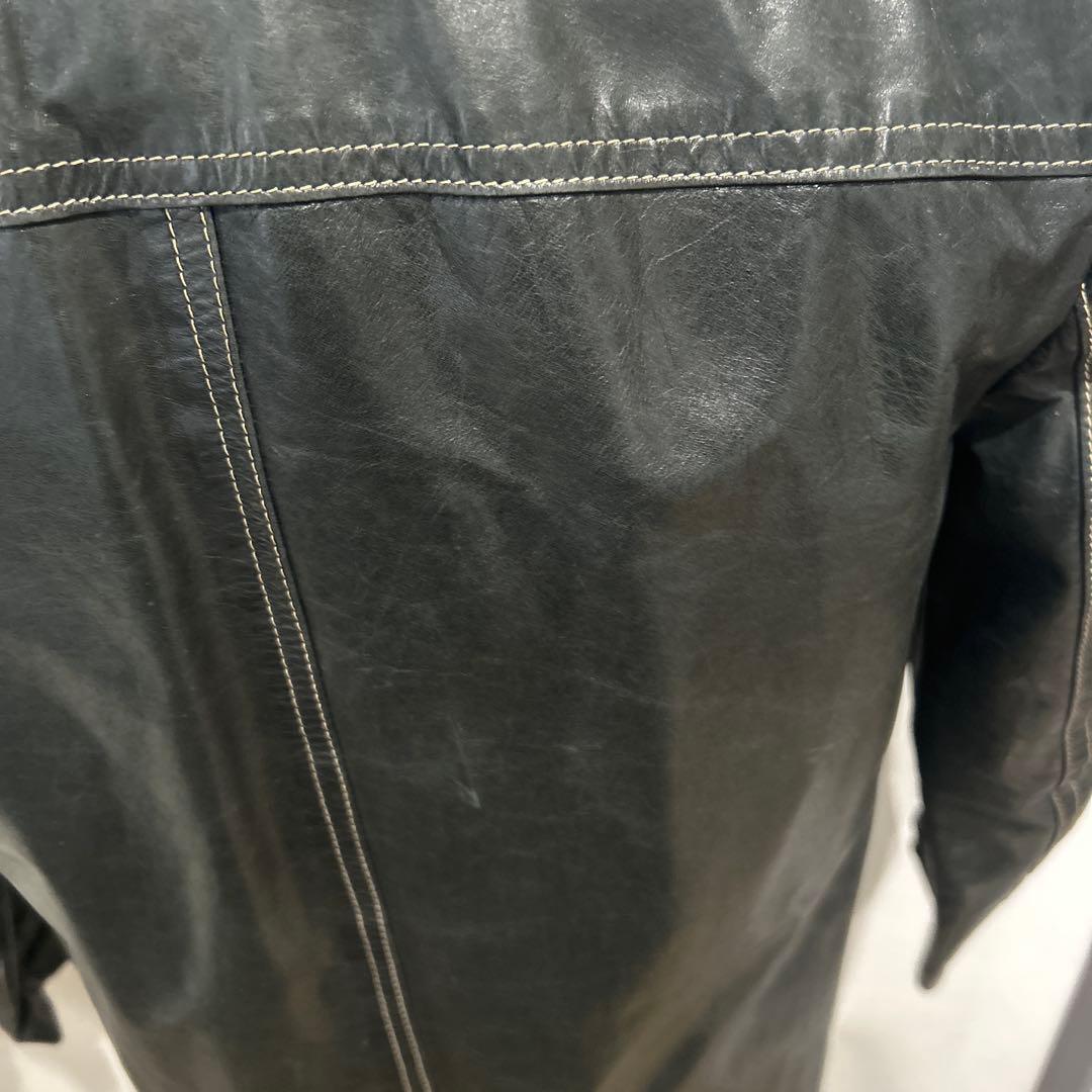 DKNY ブラックレザージャケット　USA製