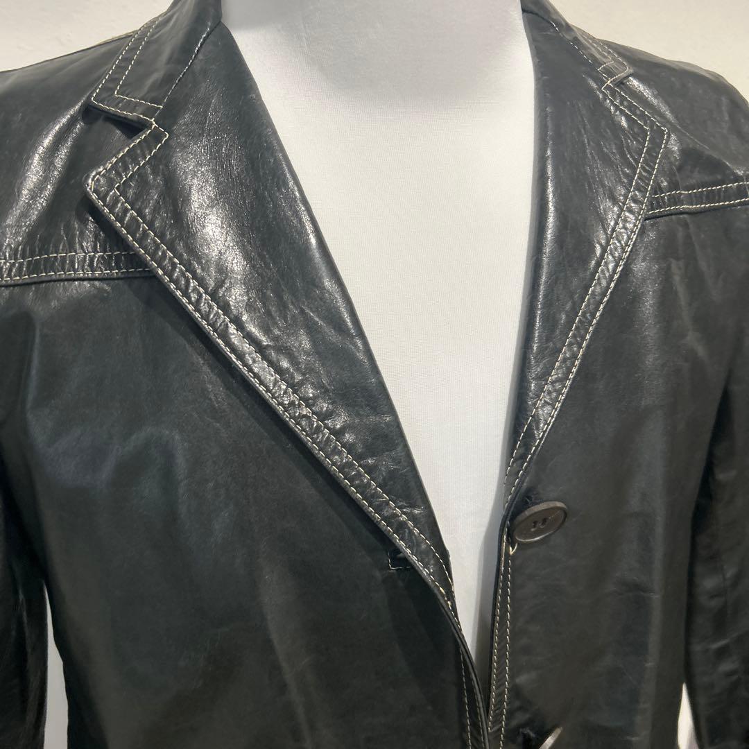 DKNY ブラックレザージャケット　USA製
