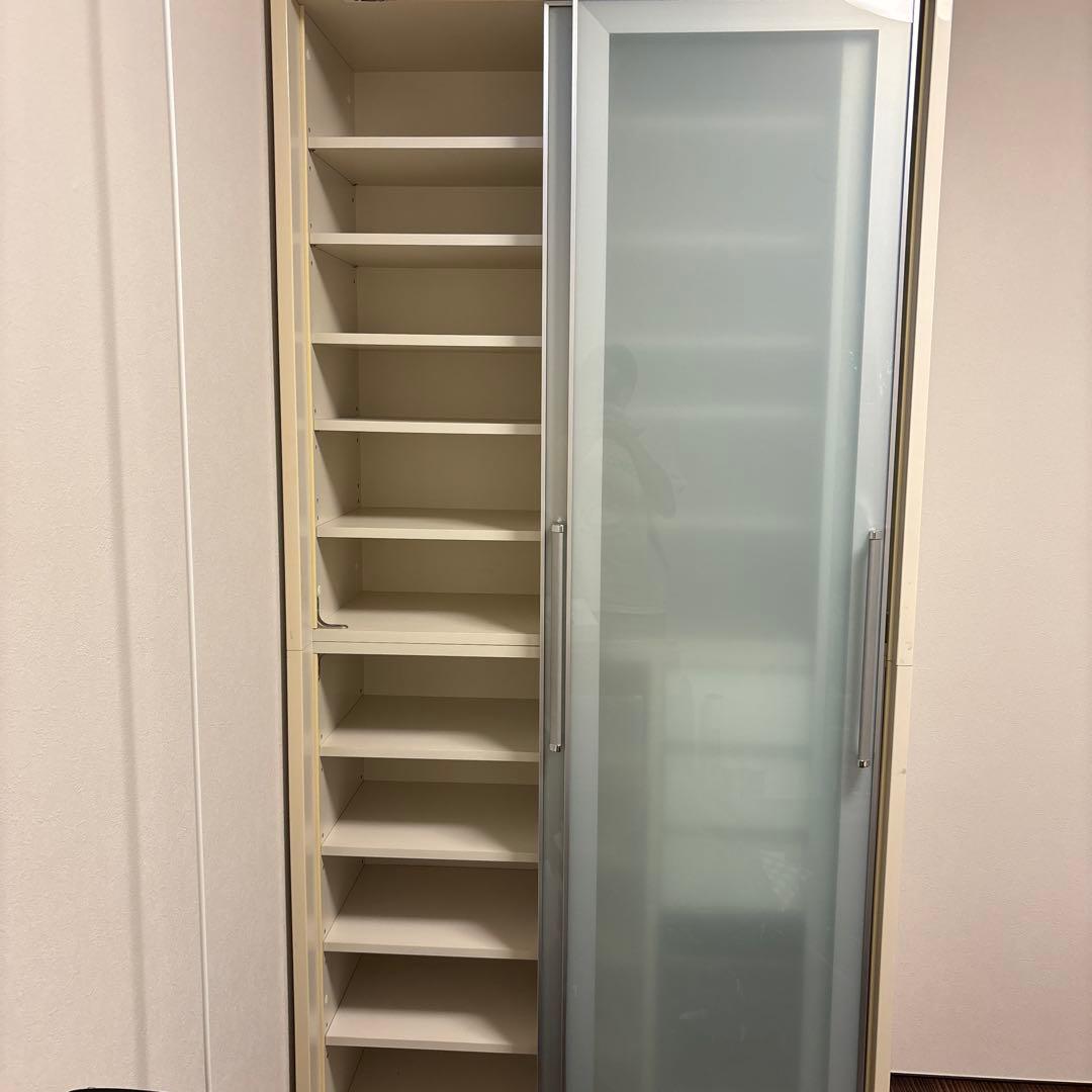 ホワイト スライドドア 食器棚