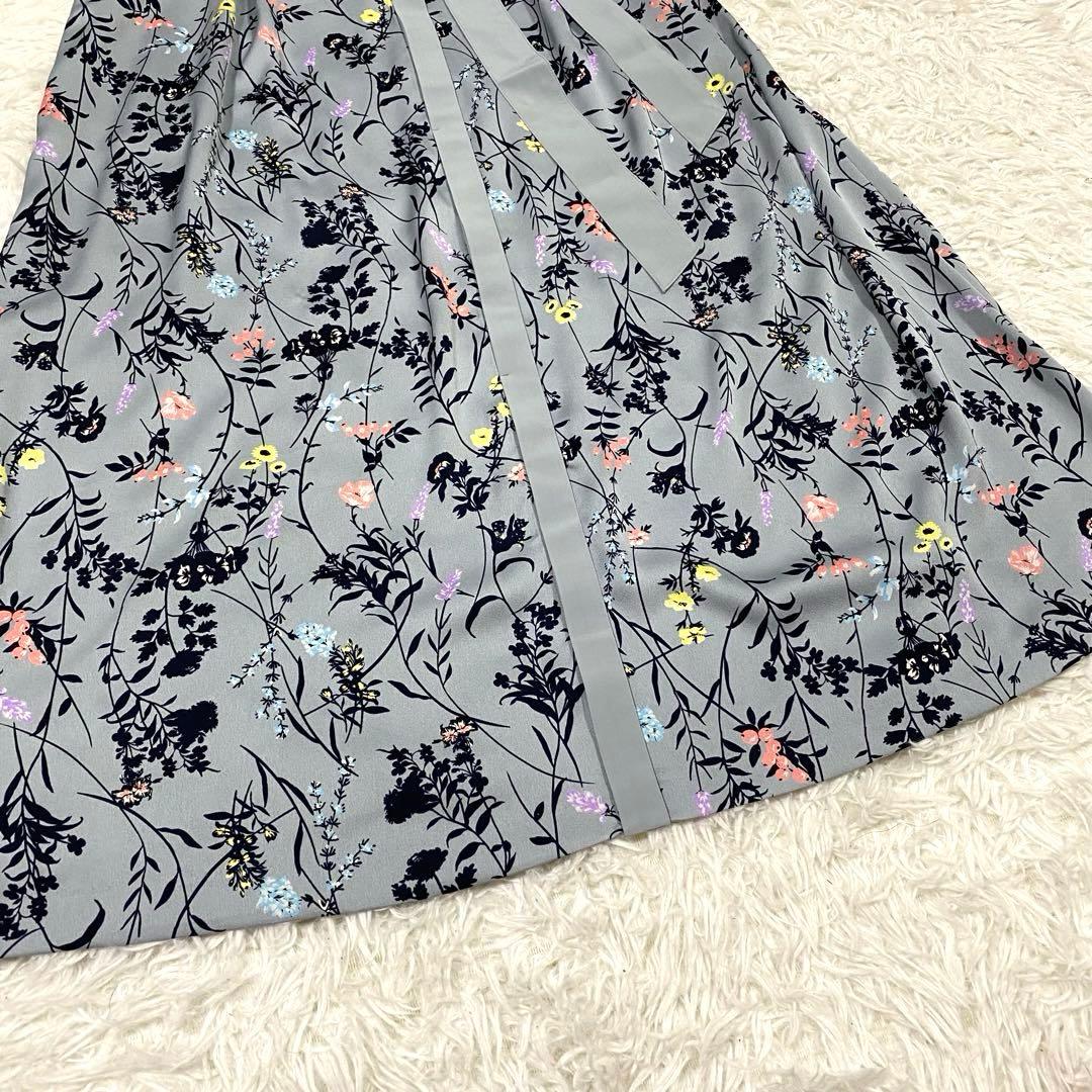 新品✨完売品✨自由区　ハーバルフロープリント8分袖 ワンピース　ロングマキシ丈