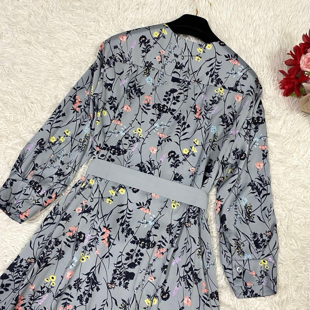 新品✨完売品✨自由区　ハーバルフロープリント8分袖 ワンピース　ロングマキシ丈
