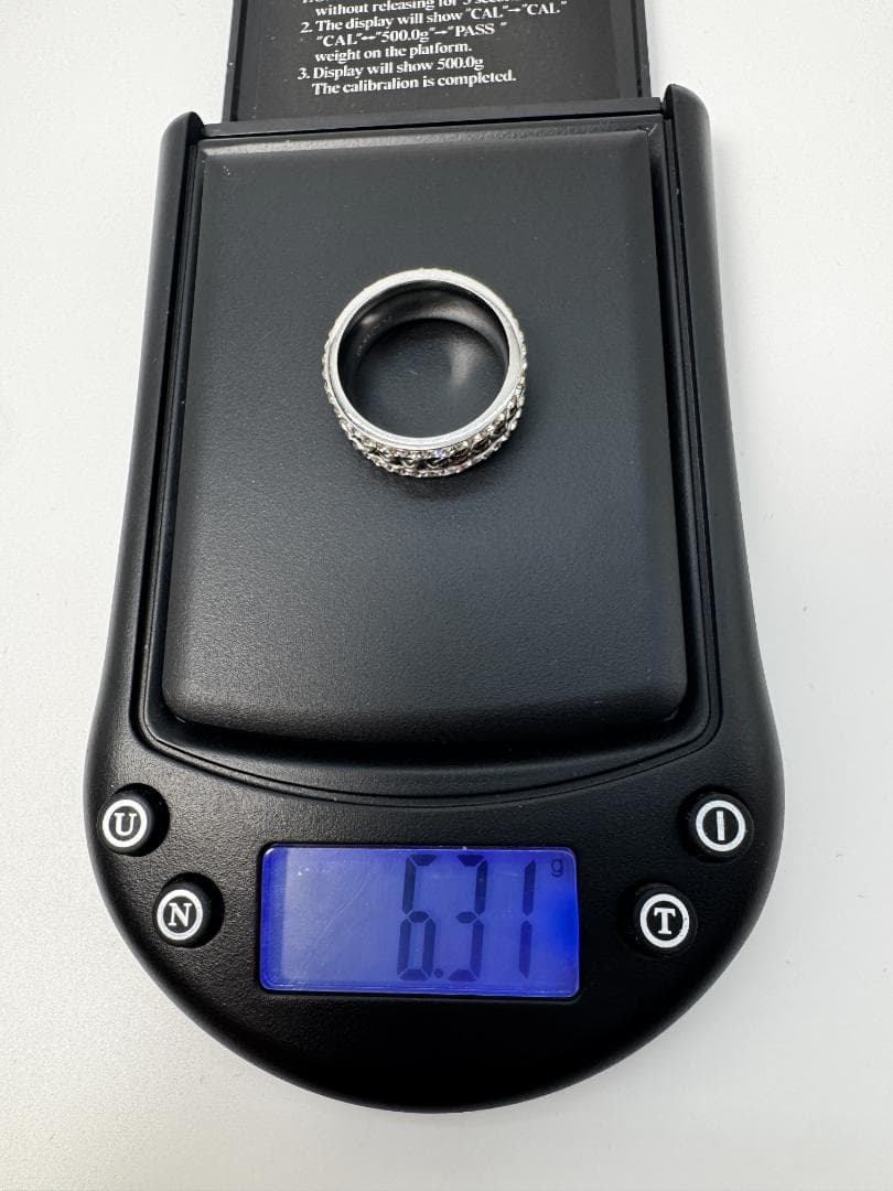 K18WG チェーンパターンリング14号