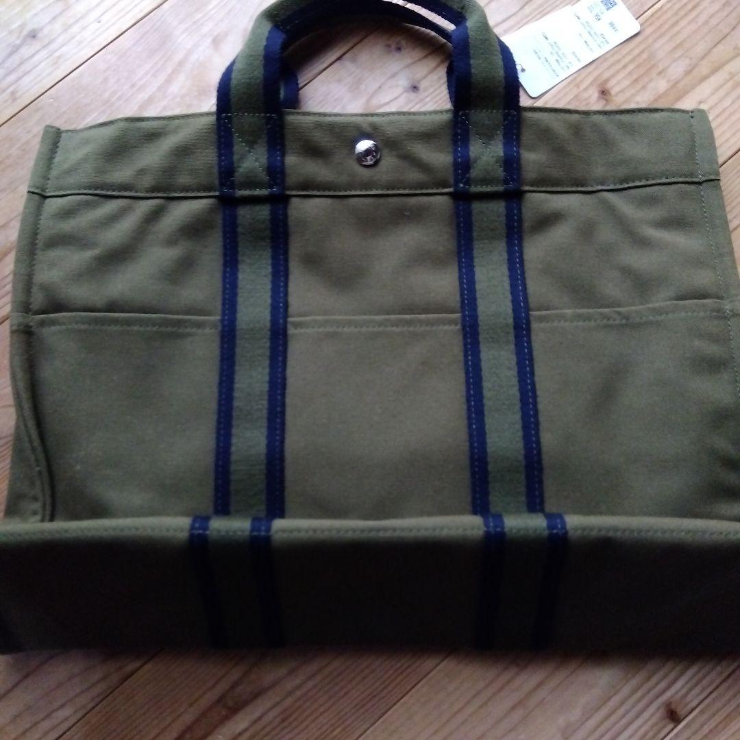 【未使用】HERMES エルメス キャンバストートバッグ カーキ