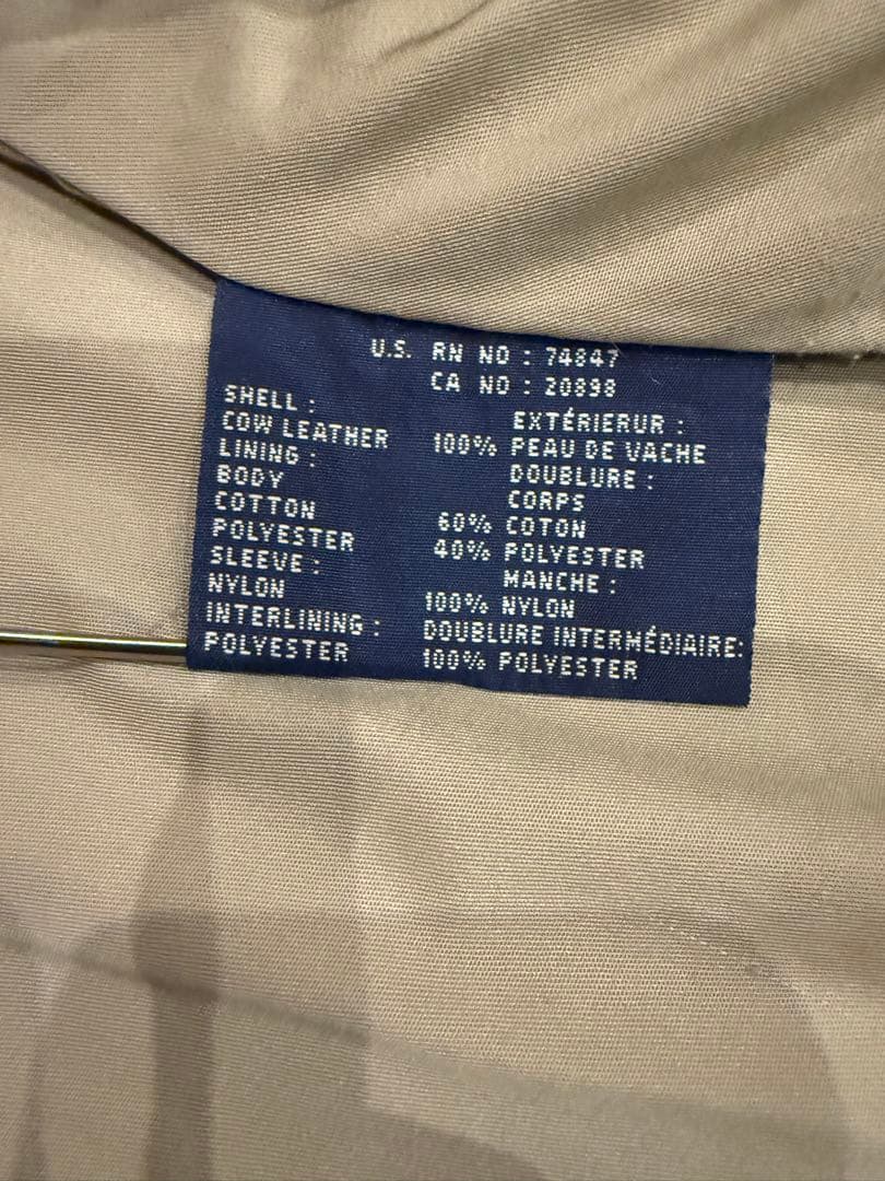 オ*マ様 dockers レザージャケット ブラック　牛皮