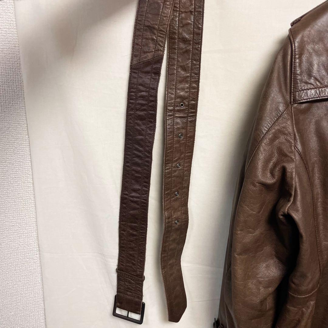 レザージャケット レザートレンチコート 本革 VISARUNO(丸井) 革ジャン