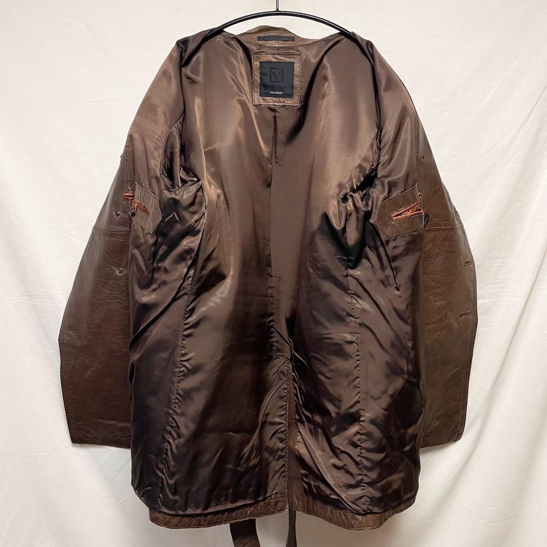 レザージャケット レザートレンチコート 本革 VISARUNO(丸井) 革ジャン