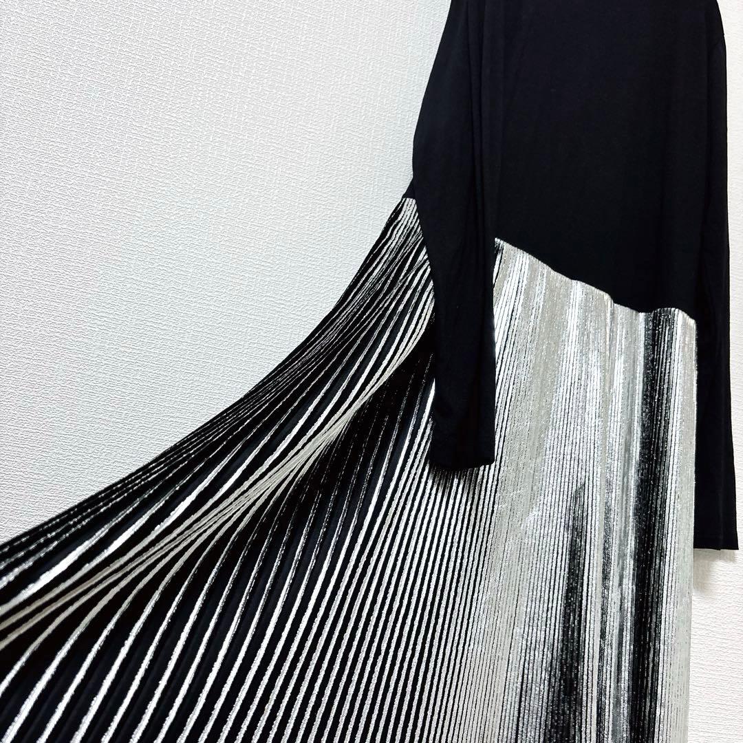 新品　agnes b. アニエスベー　プリーツドッキングワンピース　L