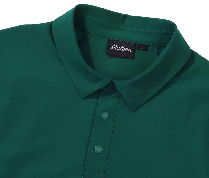 Malbon半袖Tシャツポロタイプ 冷感素材ゴルフウェア メンズ 人気モデル☘️