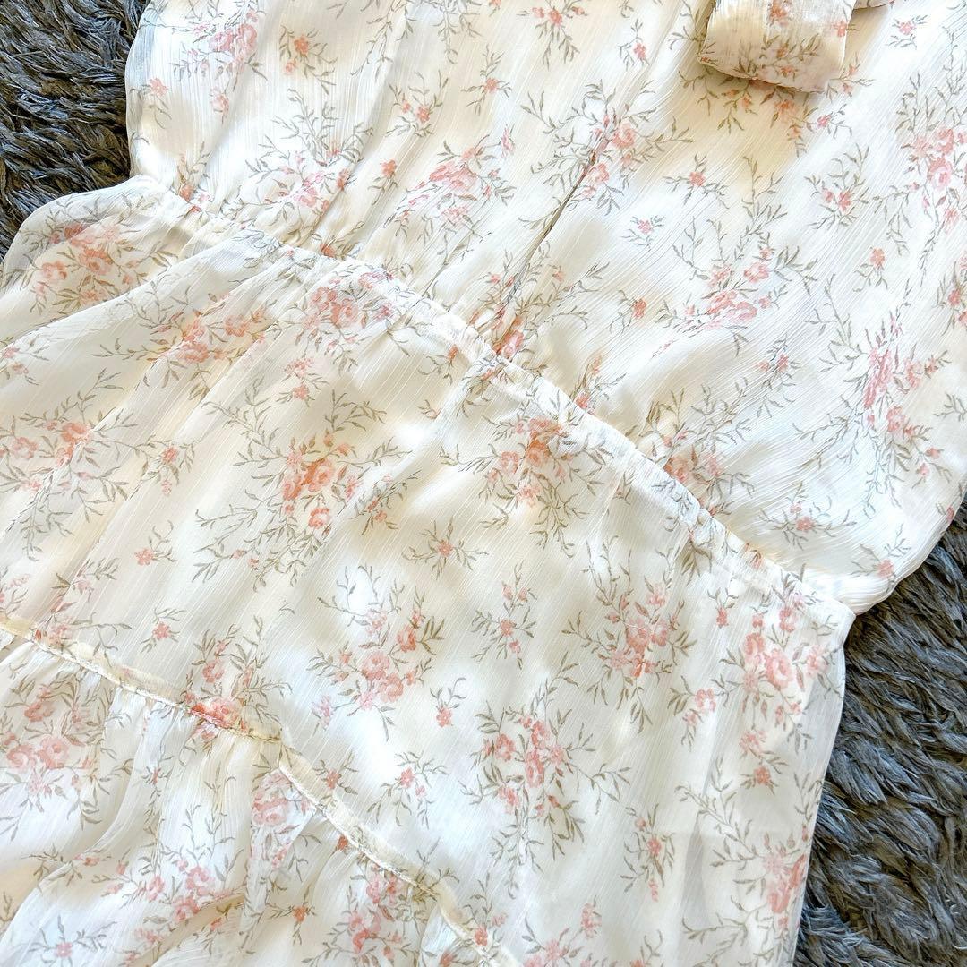 ゆりリリ様　ラルフローレン　マキシシフォンワンピース　リボンボウタイティアード2