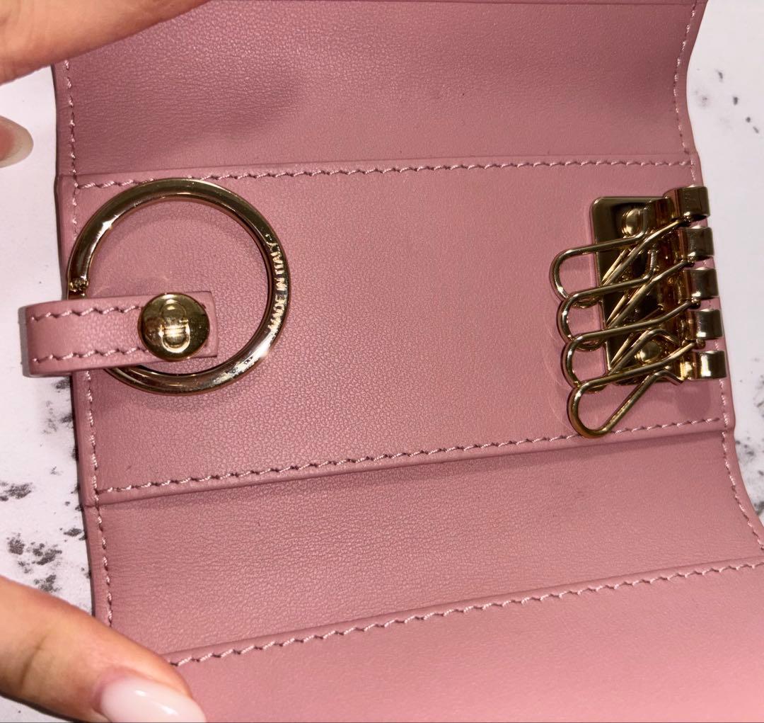 Christian Dior ピンク レザー キーケース