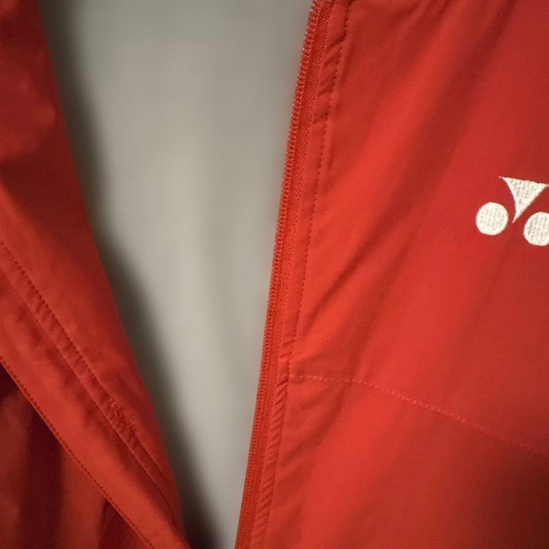 YONEX レッド ジップアップ 長袖 ウェア