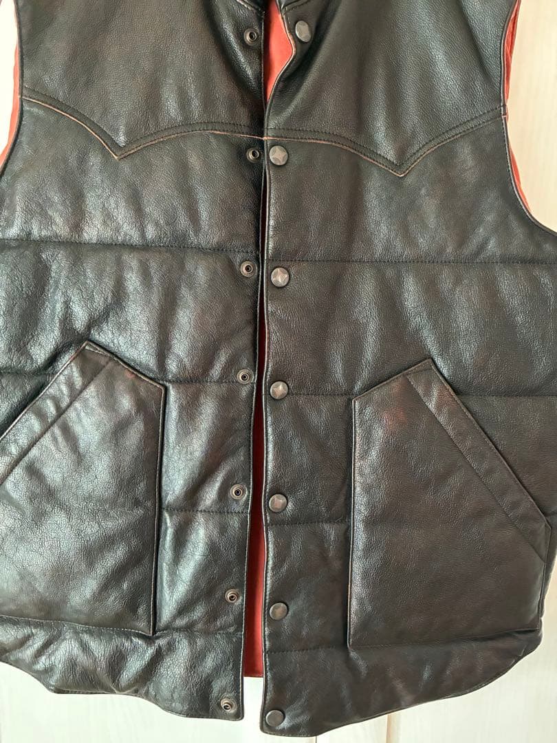 ジャケット・アウター RRL leather down vest