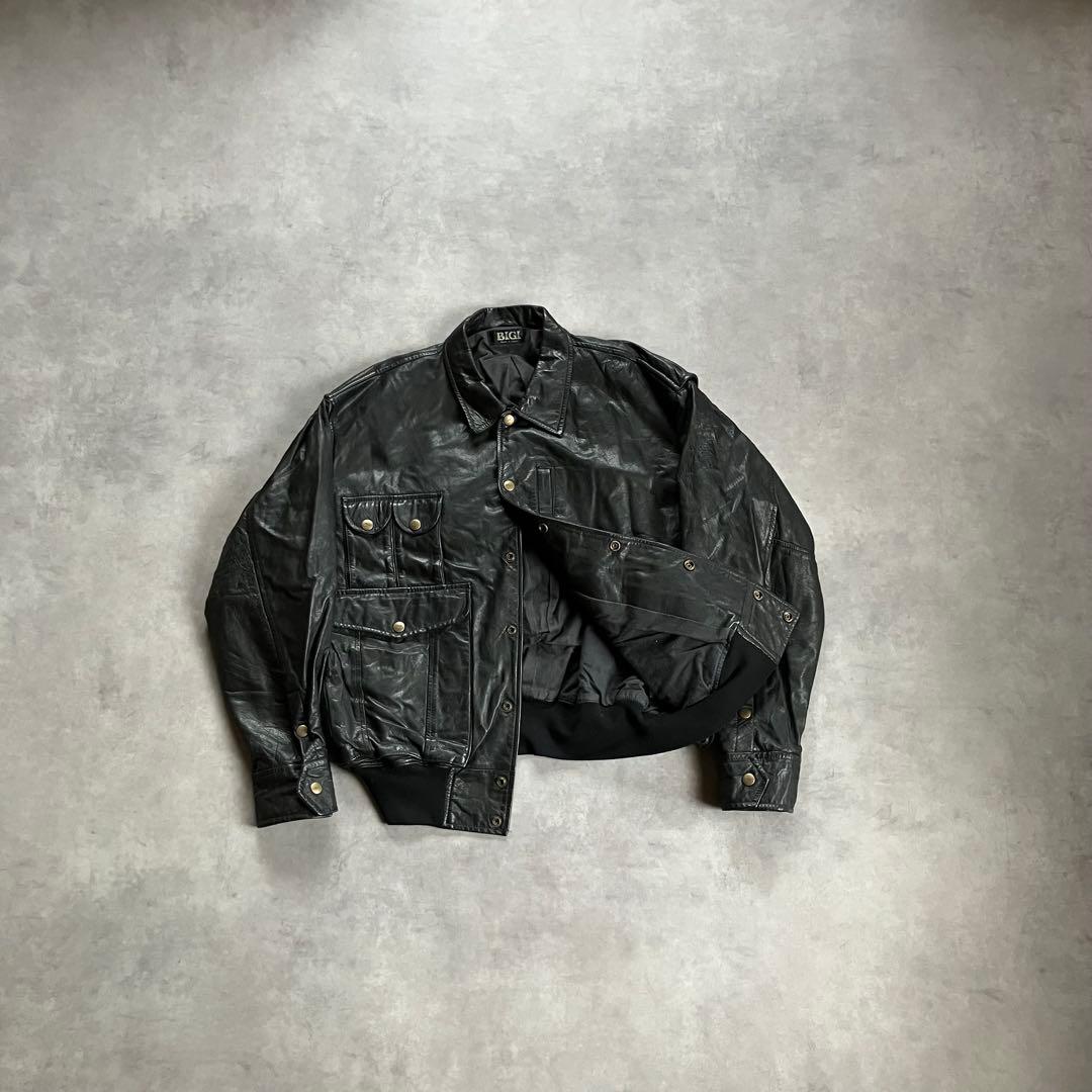 ジャケット・アウター 80s archive mulch pocket leather jacket