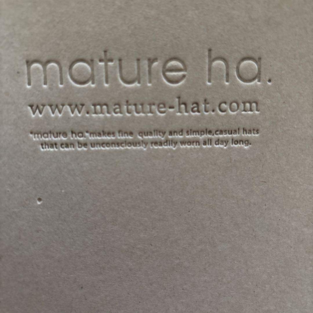 [mature ha.] マチュアーハ BOXED HAT 11cm brim