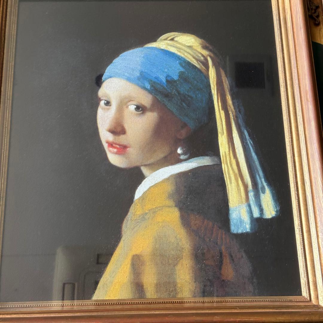 ヤン・フェルメール　真珠の耳飾りの少女205/1000 額装 複製画 J