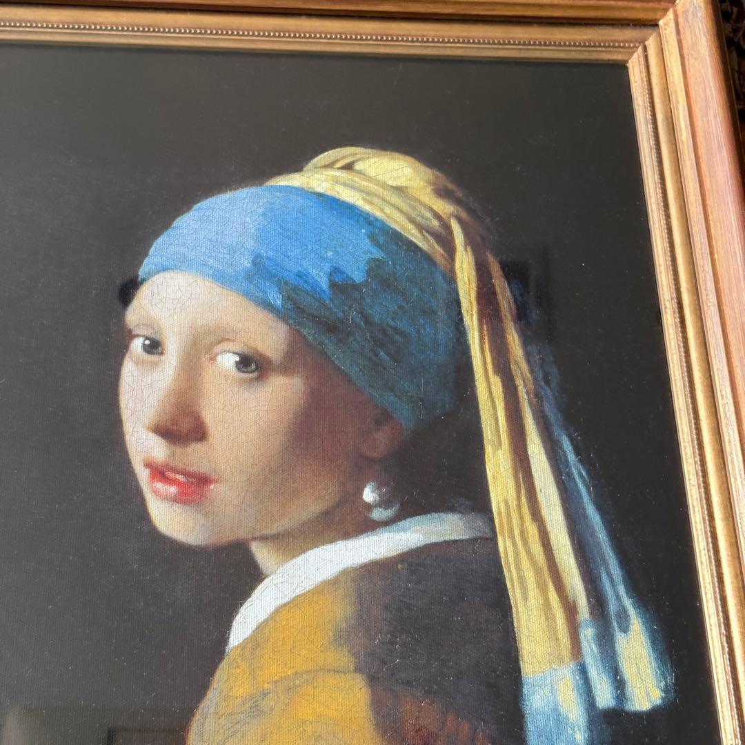 ヤン・フェルメール　真珠の耳飾りの少女205/1000 額装 複製画 J