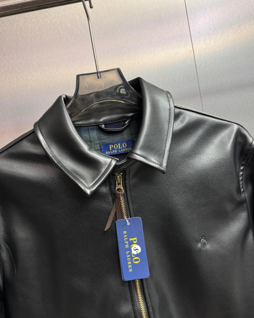 美品 Polo Ralph Lauren レザージャケット ブラック S