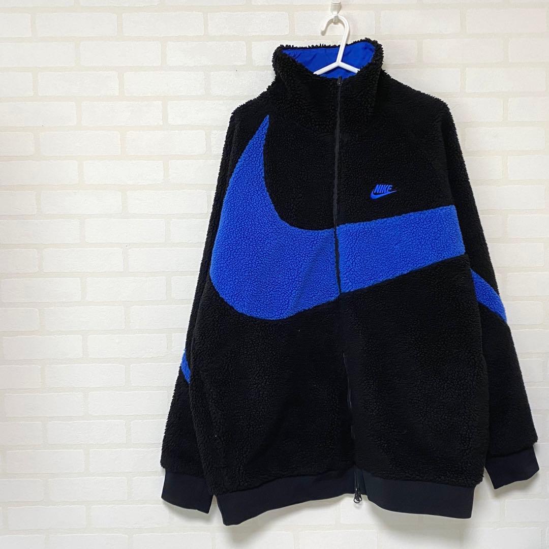 NIKE BIGSWOOSH ブルー フリースジャケット リバーシブル
