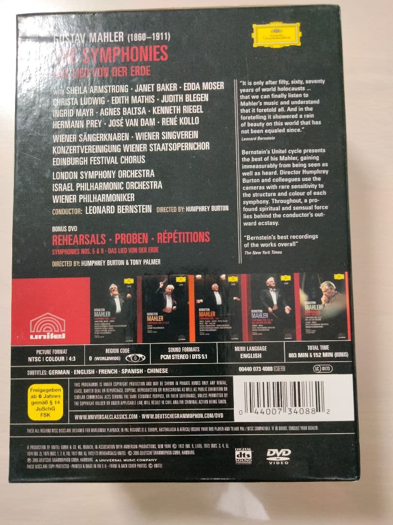 MAHLER THE SYMPHONIES 9DVDセット