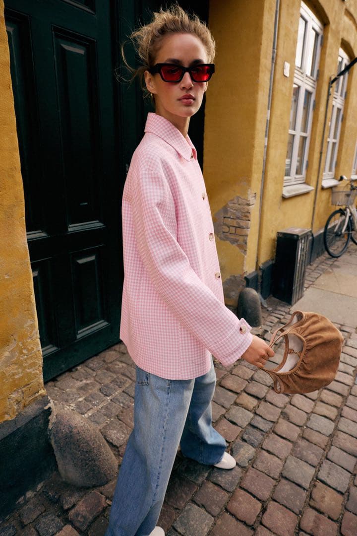 完売品 ZARA ギンガムチェック柄ジャケット Sサイズ新品タグ付き