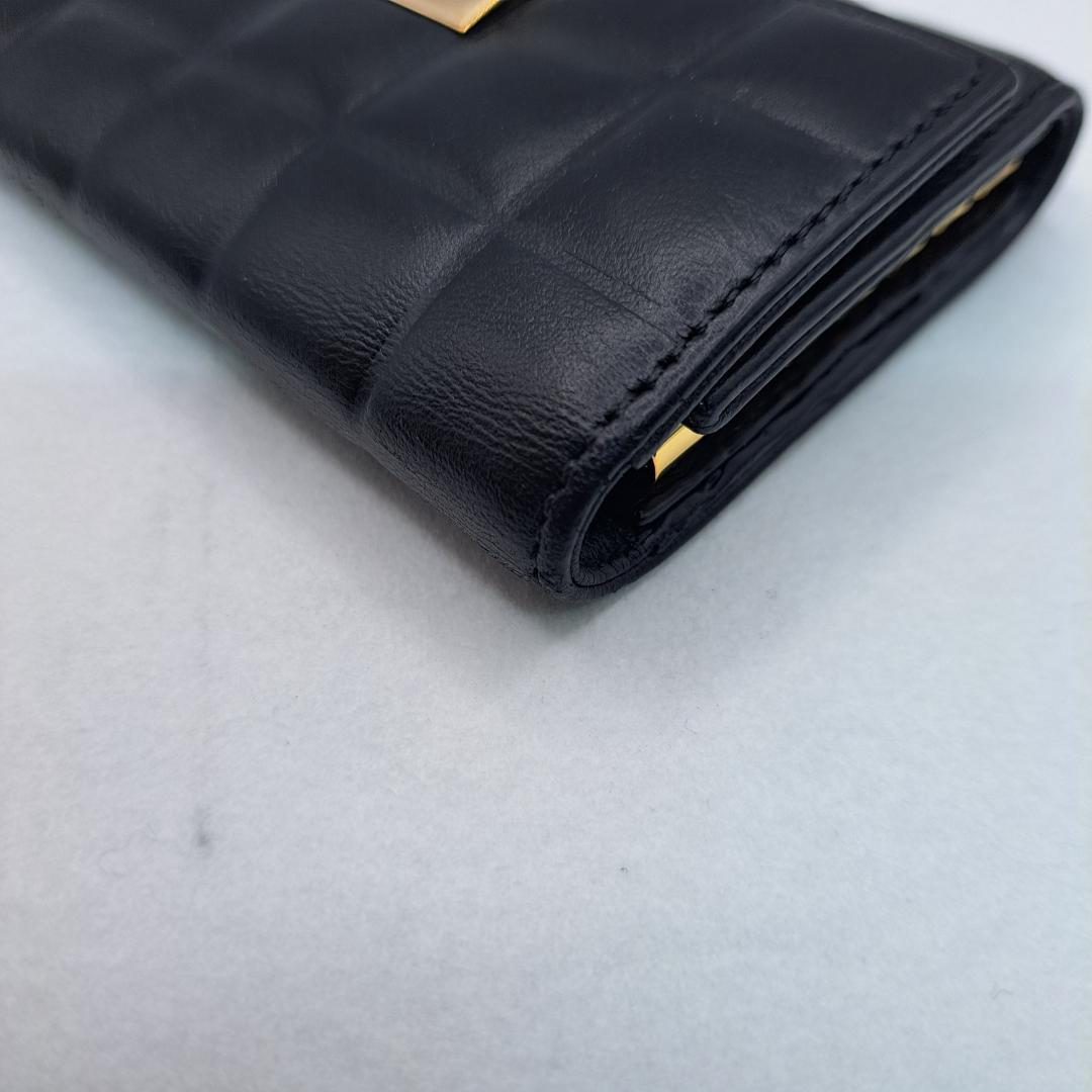 CHANEL　チョコバー　キーケース　　ブラック　ラムスキン　財布