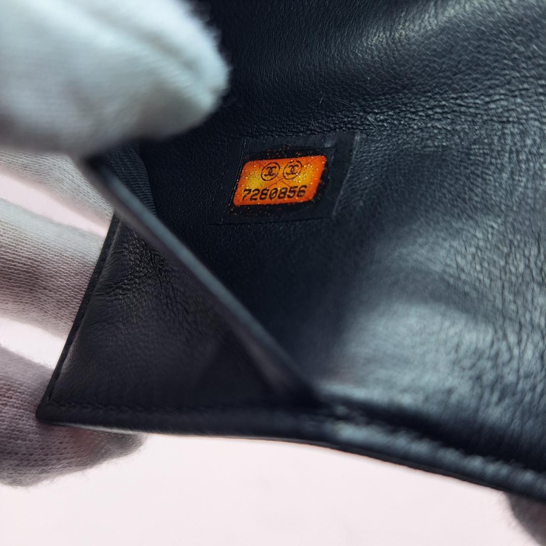 CHANEL　チョコバー　キーケース　　ブラック　ラムスキン　財布