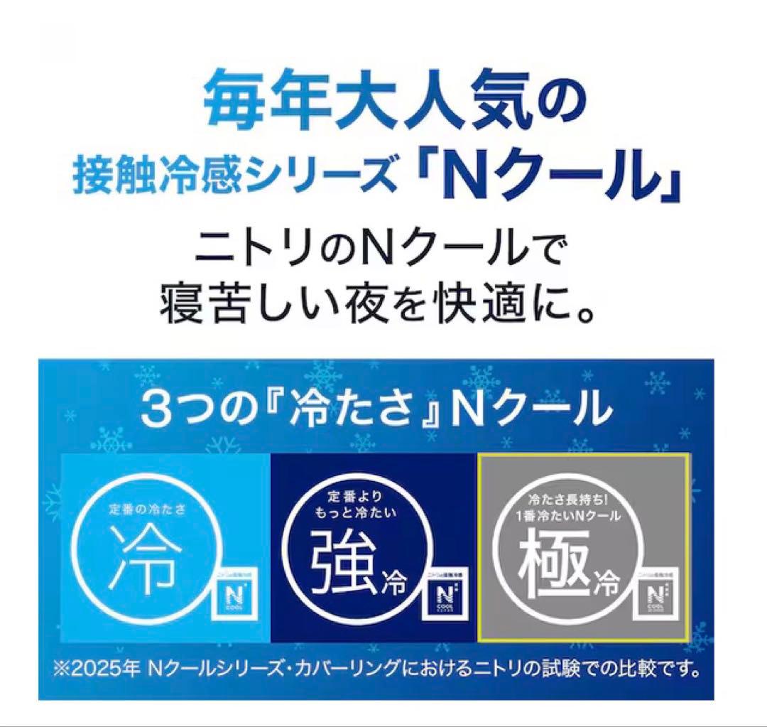 Nクール リバーシブル掛け布団カバー ニトリ 両面 極冷 ダブルサイズ 2個