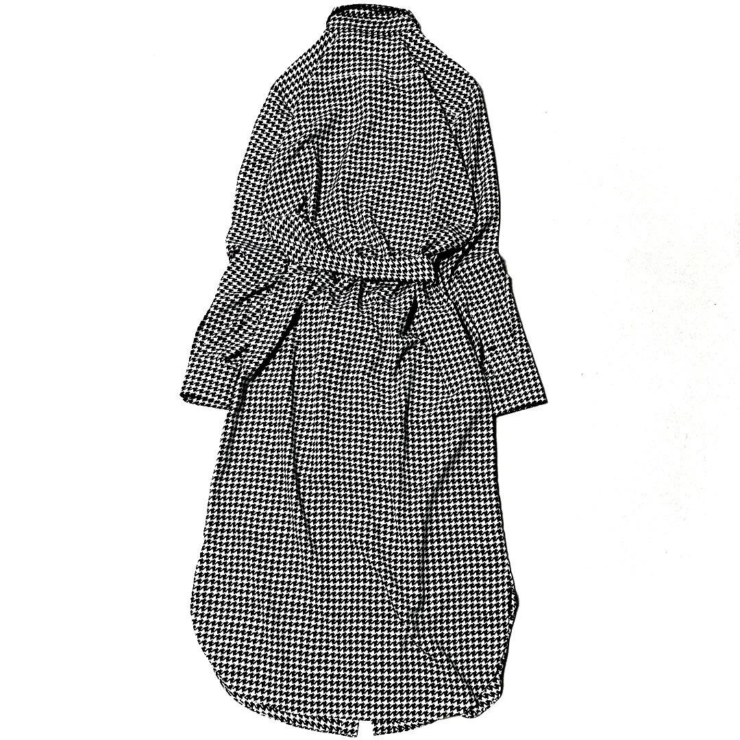極美品 ローレンラルフローレン 千鳥格子 シャツワンピース ロング ベルト 4