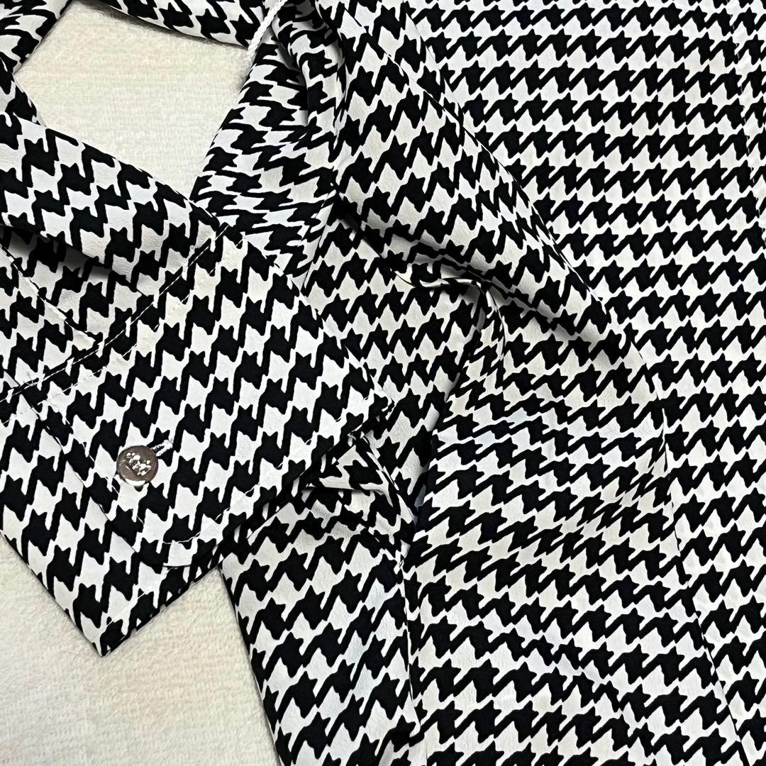 極美品 ローレンラルフローレン 千鳥格子 シャツワンピース ロング ベルト 4