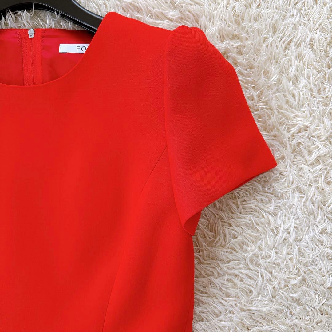 美品✨2020フォクシー Dress Essence 38 レッド系　ロング